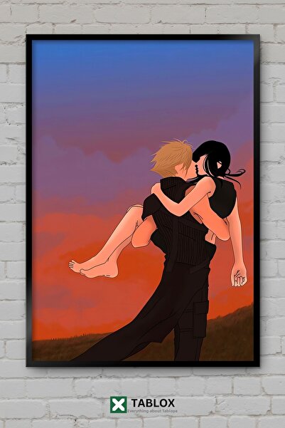 tablomaxtbx Final Fantasy Vii Romantic Character Art Game Framed Decorative M...
