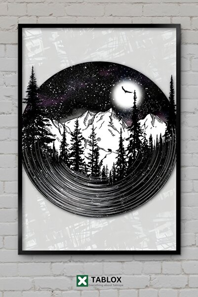 tablomaxtbx Forest Silence Vinyl Forest Silence Record Music Poster Framed De...