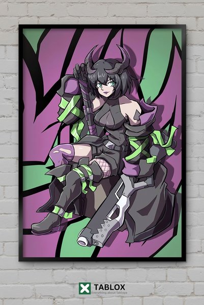 tablomaxtbx Guilty Gear Fighting Game Αφίσα Anime με κορνίζα Διακοσμητικός πί...