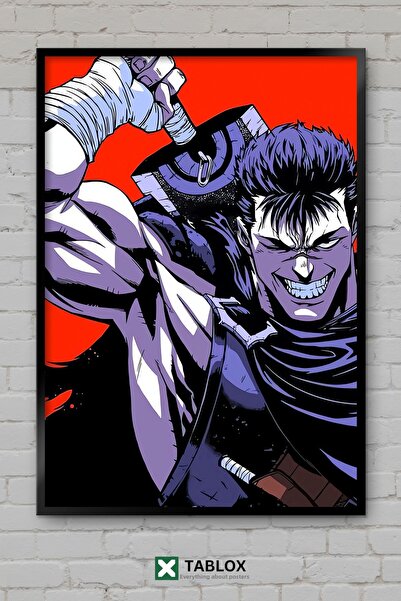 tablomaxtbx Berserk Guts Anime Manga Warrior Poster japonez cu aspect de cadr...