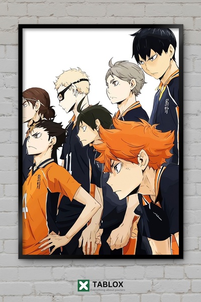 tablomaxtbx Haikyuu Anime Manga Volleyball Art Sports Αφίσα με κορνίζα Διακοσ...