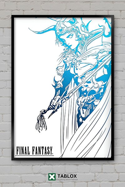 tablomaxtbx Final Fantasy I Видео игра РПГ Фантастичен плакат, рамкирана деко...