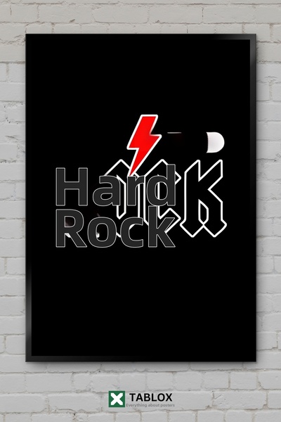 tablomaxtbx Hard Rock Music Black Black Band Poster Art Frame View Decorative...