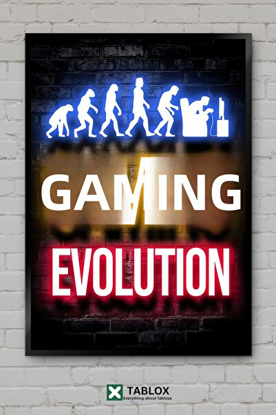 tablomaxtbx Gaming Game Evolution Evolution Gamer Player Frame View Decorativ...