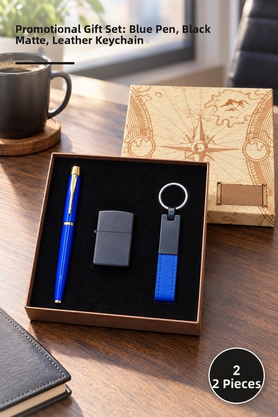 Yenilig 2 Piece Roller Pen Lighter Keychain Set – Boxed Promotional Gift Set ...
