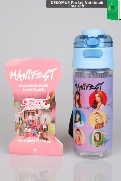 MANİFEST مجموعة لايسيبردوز بينك كوليكشن المرخصة، قارورة تريتان سعة 500 مل ومج...