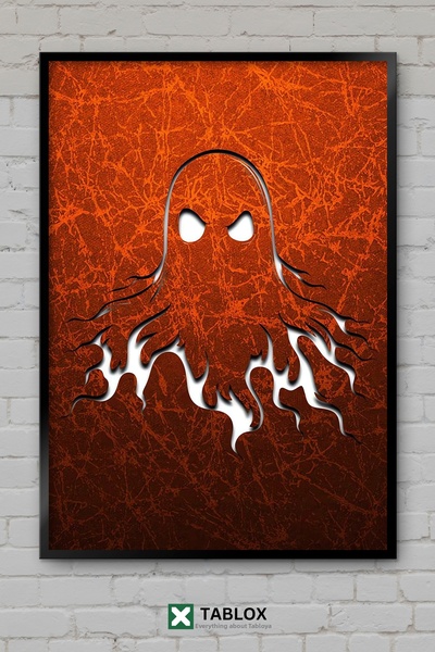 tablomaxtbx Masă decorativă din MDF cu textură, cu cadru, pentru jocuri Ghost...