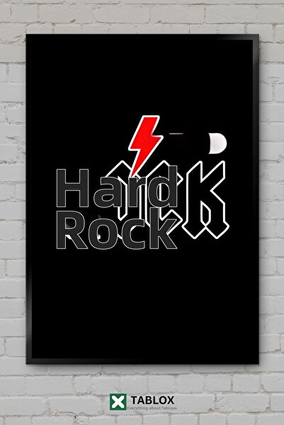tablomaxtbx Μουσική Hard Rock, Μαύρη αφίσα μπλάκ μπάντας, Κορνιζαρισμένο διακ...