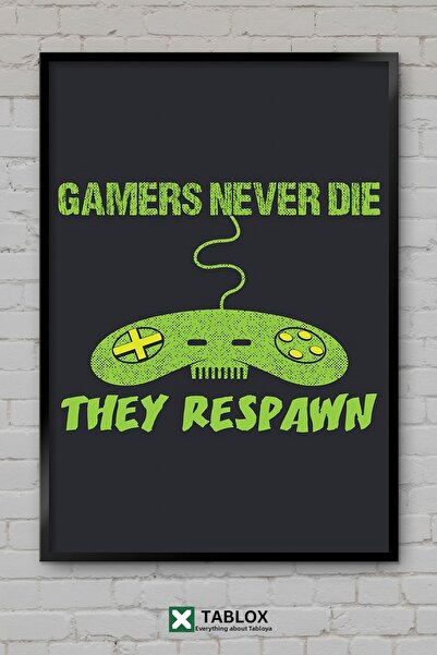 tablomaxtbx Gaming Game Gamers Gamers Respawn Masă decorativă din MDF cu ramă...