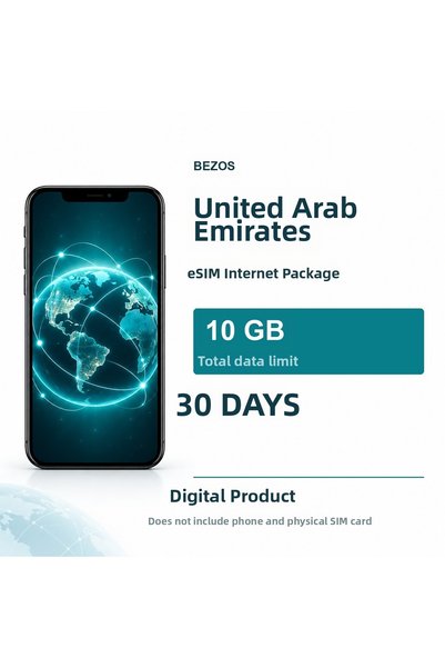 Generic Brand Pachet de internet eSIM din Emiratele Arabe Unite 10 GB 30 de zile