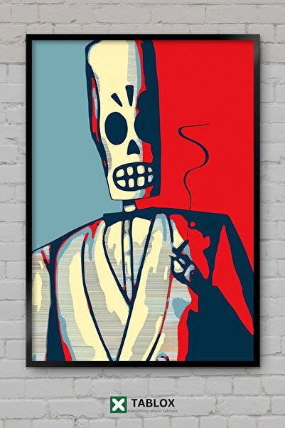 tablomaxtbx Poster de artă fantezie pentru jocul Grim Fandango, tablou decora...