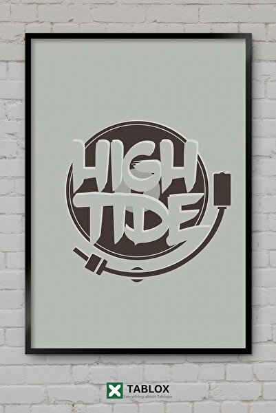 tablomaxtbx High Tide High Tide Record Εγγραφή μουσικής με αφίσα με πλαίσιο ε...