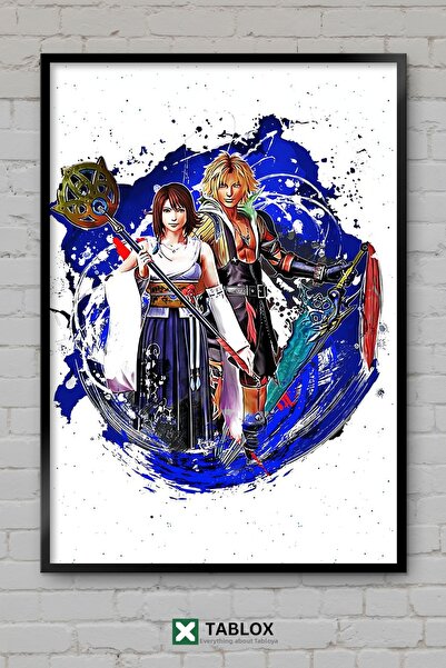 tablomaxtbx Final Fantasy X Видео игра RPG Фантастичен постер Рамкирана декор...