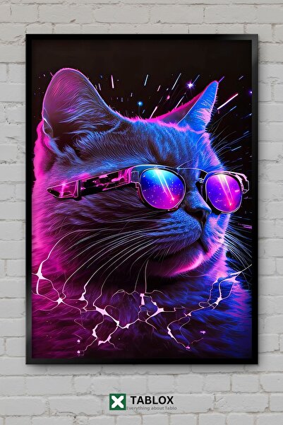tablomaxtbx Gaming Cat Pisică Jucător Gamer Poster drăguț Artă înrămată Pictu...
