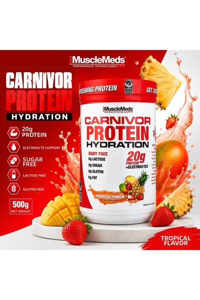 MuscleMeds Carnivor Protein Hydration Tropical Punch 500 g