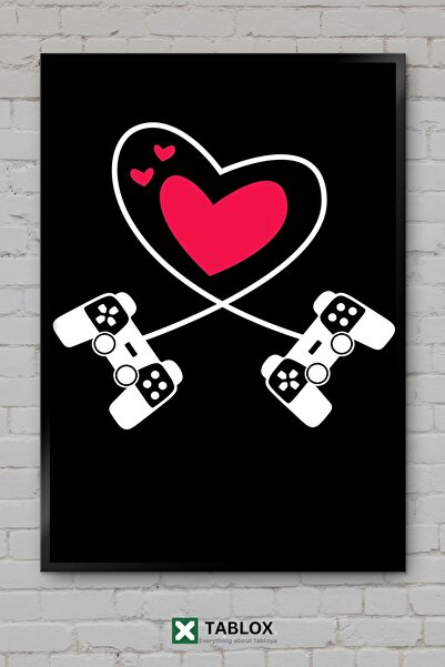 tablomaxtbx Gaming Game Heart Heart Gamer Poster Art Frame View Decorative MD...