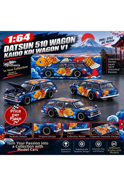 NW NessiWorld X Kaidohouse 1/64 Datsun Kaido 510 Wagon Koi Wagon V1 (the Pric...