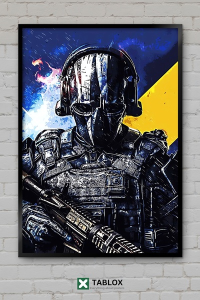 tablomaxtbx Ghost Hayalet Soldier Asker Game Art Artă cu aspect de cadru deco...