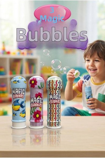 Tıfıl Toys Magic Foam Fun Begins! Fun and Educational 3-Piece Magic Bubbles B...