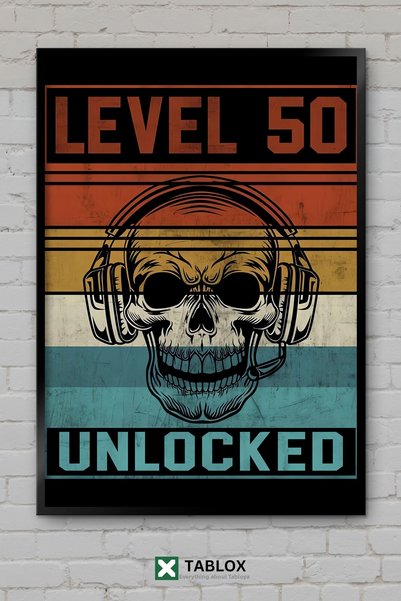 tablomaxtbx Αφίσα γενεθλίων Gamer 50 Years Old Gamer Διακοσμητικός πίνακας το...