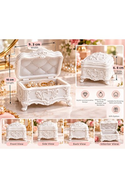 Victoria&Co Cutie decorativă vintage pentru bijuterii și pietre prețioase, cu...