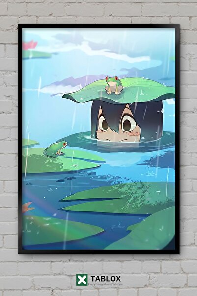 tablomaxtbx My Hero Academia Tsuyu Asui Anime Manga Cadru decorativ cu aspect...