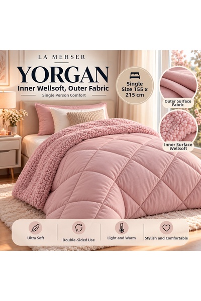 LA MEHSER Welsoft Inside, Soft Fabric Outside, Single Person Quilt.