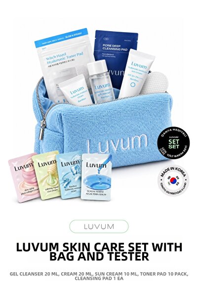 LUVUM 5-Piece Skin Care Set with Bag and Tester Gift