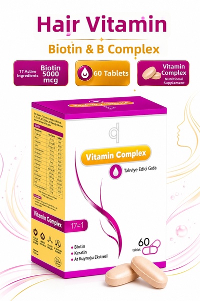 Quality Life Hair Vitamin - Biotin Tablet B Complex - Anti-Hair Loss Vitamin ...