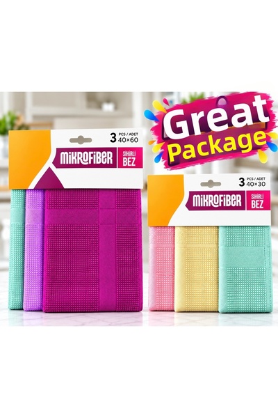 Aşkana yuvanıza aşkla... Microfiber Cleaning Cloth Set, Magic Cloth Sets for Kitchen, Bathroom, Furniture, Countertops and Glass Cleaning, Great Value Pack