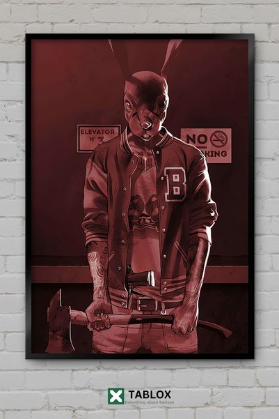 tablomaxtbx Poster neon pentru jocuri video Hotline Miami, cu acțiune retro, ...