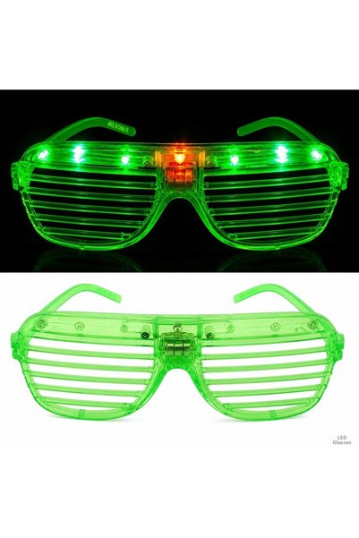 ZERO LAND Svl-Shop Led Lighted Shutter Party Glasses Green Color (231123) Shu...