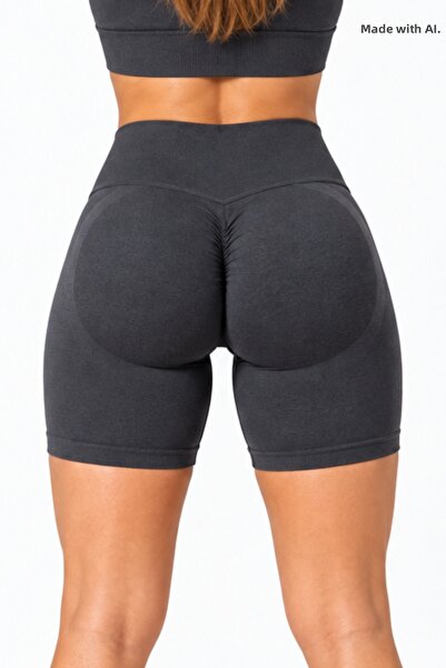 gymhams Pantaloni scurți de motociclist LineContour, cu talie înaltă și efect...