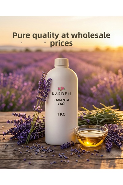 Karden Lavender Oil 1 kg – Enchanting Floral Aroma |   Intense & Long-Lasting Lavender Scent |   For Aromatherapy, Incense Burner, Diffuser & Massage