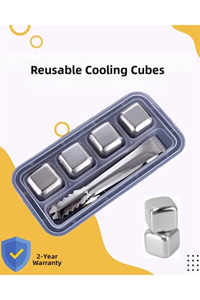 ArkhenX Etr Stainless Metal Ice Cubes - Suitable for Multi-Purpose Use Ti̇c