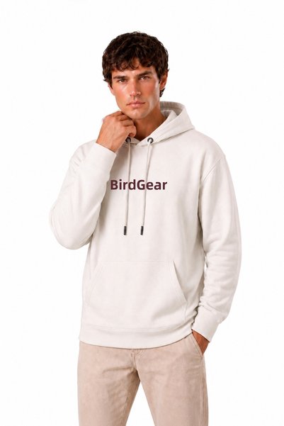 Bad Bear White Basic Hooded Men's Sweatshirt
