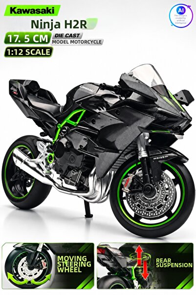 YILDIRIM OYUNCAK Die Cast Kawasaki Ninja H2R Model Motorcycle 17.5 cm – 1:12 ...