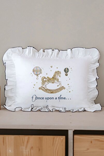 Tuğba Kuğu Colorful Ruffle Detailed Pillowcase - Premium Series - Carousel Dream