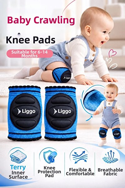 Liggo 6-14 Months Baby Crawling Knee Pad Baby Knee Pad Children's Knee Pad Ba...