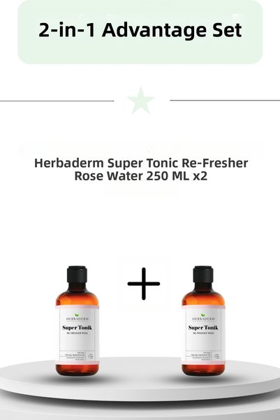 Herbaderm Super Tonic Re-Fresher Rose Rose Water 250 ml Double Set