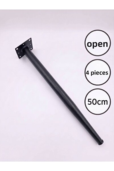 DEMONTEPARK 4 bucăți - picioare metalice conice înclinate de 50 cm - culoare ...