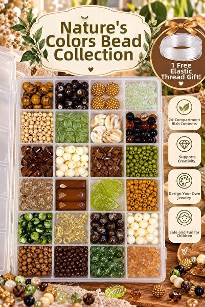By MO Accessories Colors of Nature Σετ 24 θέσεων για χάντρες και κοσμήματα – ...