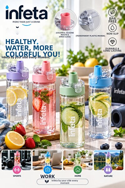 İnfeta Colorful Silicone Mouthed Push-Open Transparent Plastic Clothes Pegs N...