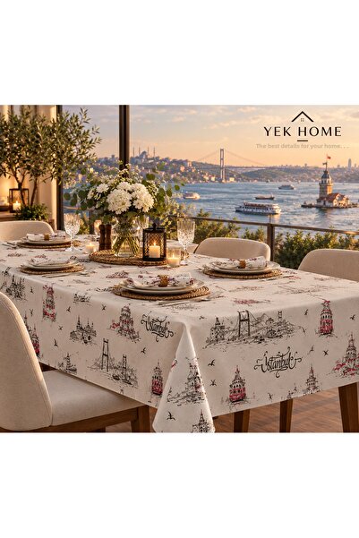 yek home tekstil evinizin her yerinde Τραπεζομάντιλο Istanbul Pattern Fiber L...