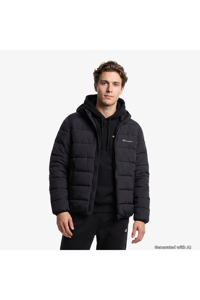 Champion Hooded Men's Black Jacket