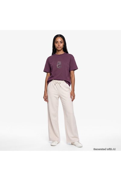 United4 Regular Fit Women's Cream Sweatpants