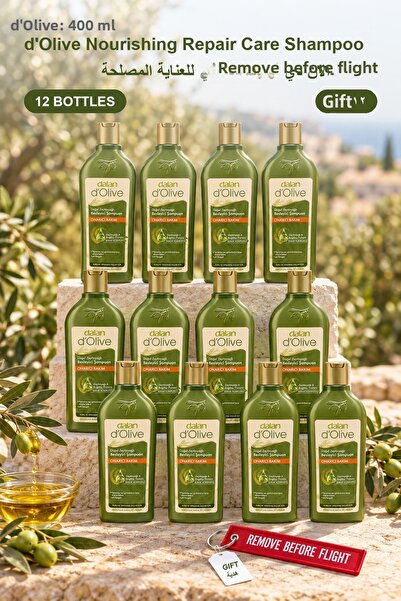 Dalan D'Olive Nourishing Repair Care Shampoo 400 ml X 12 Bottles