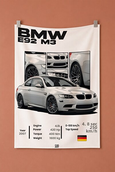 gxe.art Tapiserie decorativă de perete BMW E92 M3
