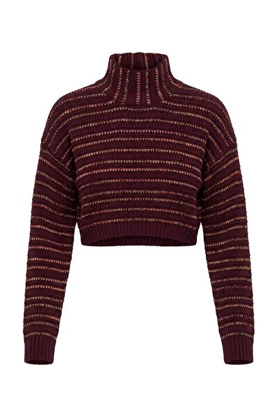 Trendyol Collection Burgundy Knitwear Sweater Twoaw27Kz00356