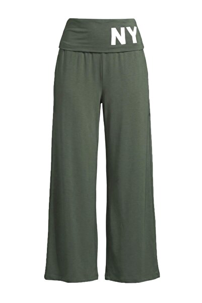 Trendyol Collection بنطلون رياضي محبوك باللون الكاكي TWOAW27EA00035